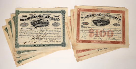 American Oak Leather Stocks, 2 Different, 10 Total [193967]