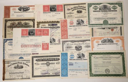 Bank & Financial Stock Certificates (17) [192485]