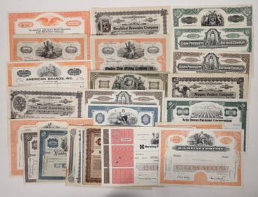 Food Company Stocks, Group of 25, 1908-1977 [192241]