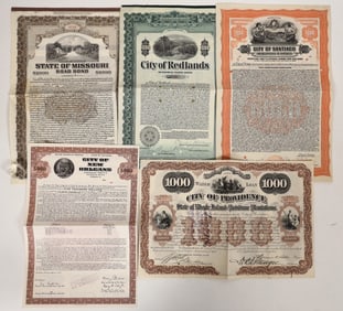 City and Road Bond Certificates (5) [192481]