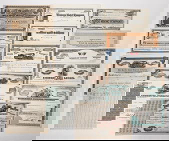 Grab Bag, Ephemera, Stocks, c1880-1986 (15) [191808]