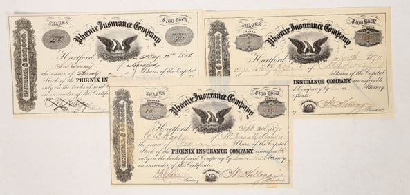 Phoenix Insurance Stock Trio, 1856-70 [192293]