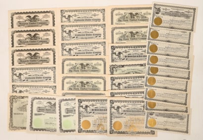 Lumber Unissued Stocks, 8 Different, 35 Total [191094]