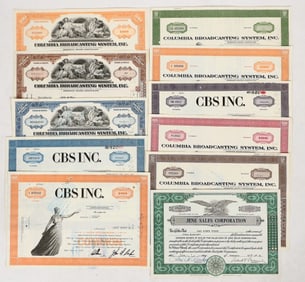 Columbia Broadcasting System(CBS) Stocks, 10 different [191185]