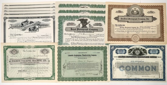 Phonograph Stocks, 6 Different with Dupes [191047]
