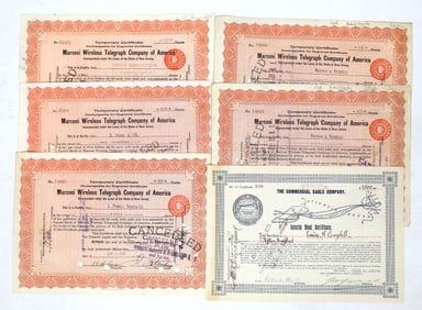 Commercial Cable Co & Marconi Wireless Telegraph Early Stocks, 6 [191172]