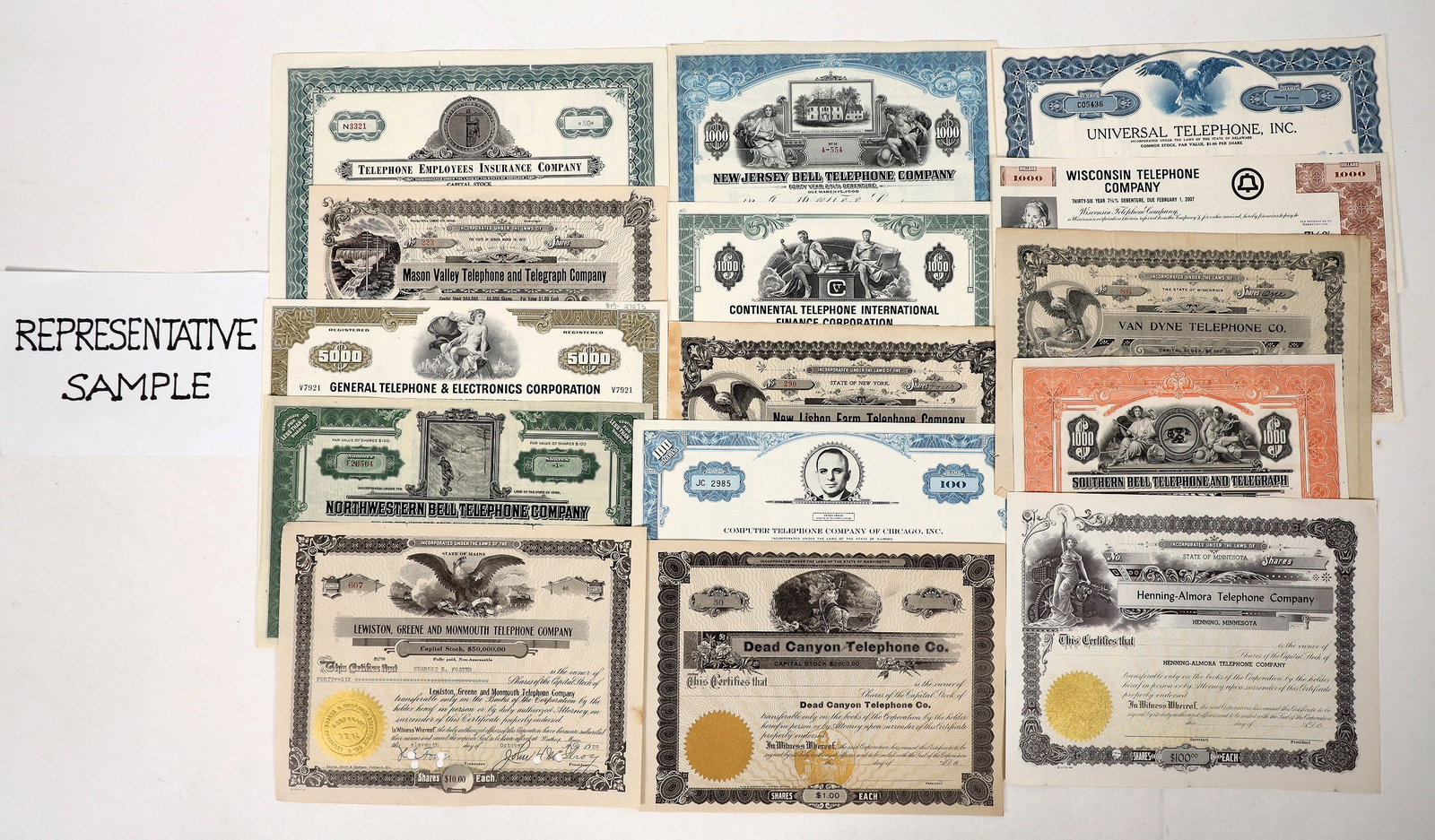 Telephone Stock & Bond Collection.  [192192] (1 of 1)