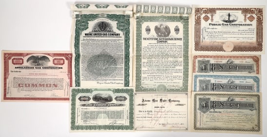 U.S. Gas Company Stocks/Bonds, 1880-1930 [192566]