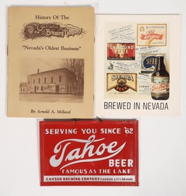 Carson City Brewing Co. Sign and Books [195078]