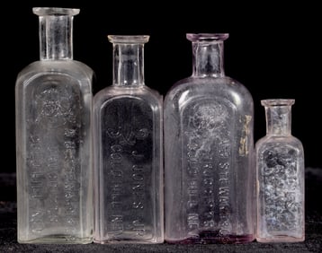 Gold Hill Drug Store Bottles, 4 Different [195128]