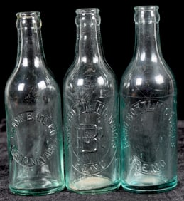 Reno Soda Crowntop Bottles, 3 Different [195418]