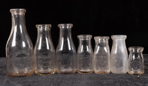 Tonopah Pioneer Dairy Milk Bottles, 7 Different [195421]