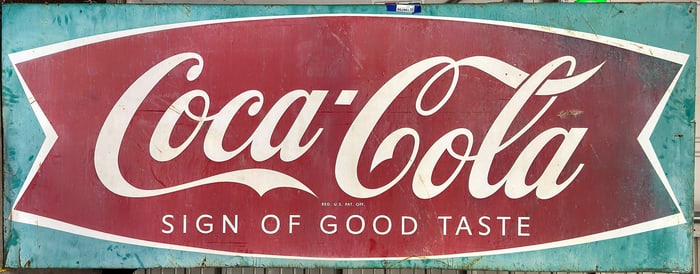 Coca Cola, Sign Of Good Taste, Vintage Metal Sign [196756]