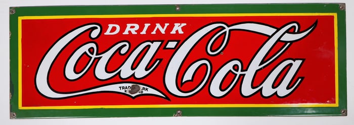 Drink Coca Cola Porcelain Sign, c. 1930's [195789]