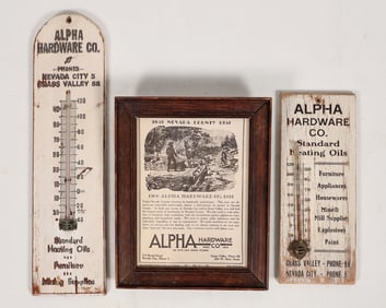 Alpha Hardware Co., Nevada City, Advertising Goods (3) [195079]