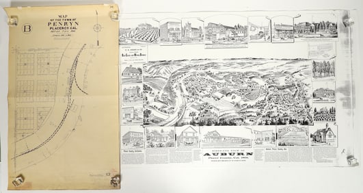 Misc. Placer County, California Town Maps (Repros.) [195625]