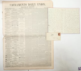 Sacramento Daily Union 1860: Pony Express, Indian Massacre, & More [195178]