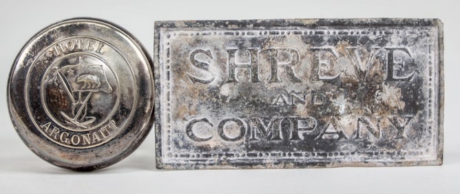 Shreve Nameplate & Argonaut Snuff Box (2) [195602]