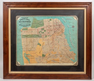 Crocker's Guide Map of San Francisco, 1896, Framed [194742]