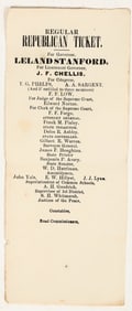 Leland Stanford for Governor, Republican Ticket, (1861) [196903]