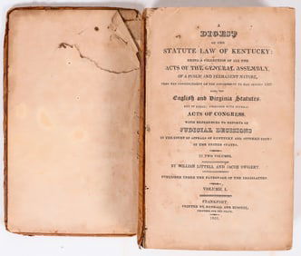Kentucky Law Book Owned by Congressman Lyon [196269]