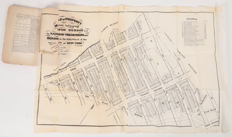 NYC Pamphlet w/ Survey Maps of Harlem, 1835 [193229]