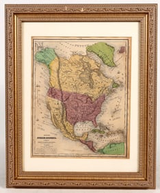 1844 Map of North America, Olney's School Geography Atlas [195332]