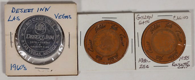 Roulette Token Set: GG Casino & Desert Inn [195017]