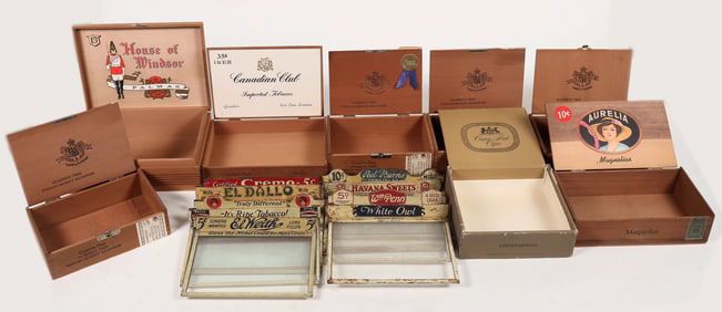 Cigar Boxes and Glass Displays (12) [195297]