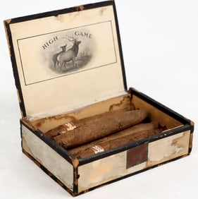 High Game Cigar Box & 6 Vintage Cigars [195771]