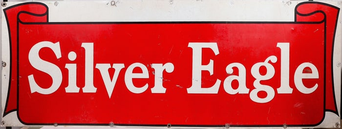 Silver Eagle Metal Sign [196401]