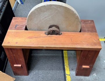 19th Century Grinding Wheel w/ 20th Century Base [196741]