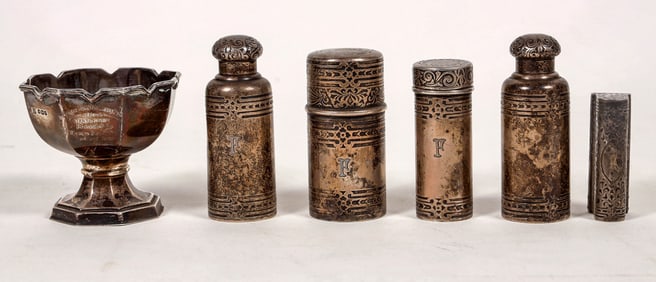 Tiffany Sterling Containers, 5, Plus a Silver Bowl [194748]