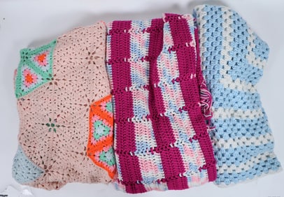 Hand Crocheted Afghans, c1970 [196828]