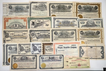 Oregon Mining Stock & Bond Collection (28) [195714]