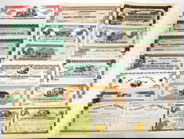 Miscellaneous US Mining Stock Collection (20) [195717]