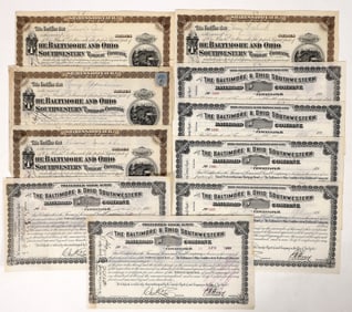 Baltimore & Ohio Southwestern RR Stocks & Bonds, 10 [191485]