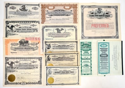 Washington State Railroad Stock Collection (12) [195710]