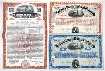 Northern Pacific Railroad Company Stocks & Bond [195647]