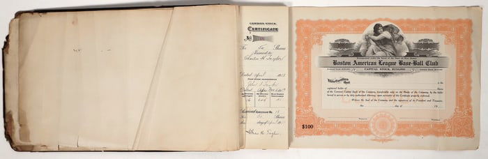 Boston American League Base-Ball Club Stock Book [194729]