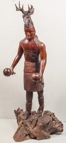Yaqui Deer Dancer Ceremonial Ironwood Statue [196609]