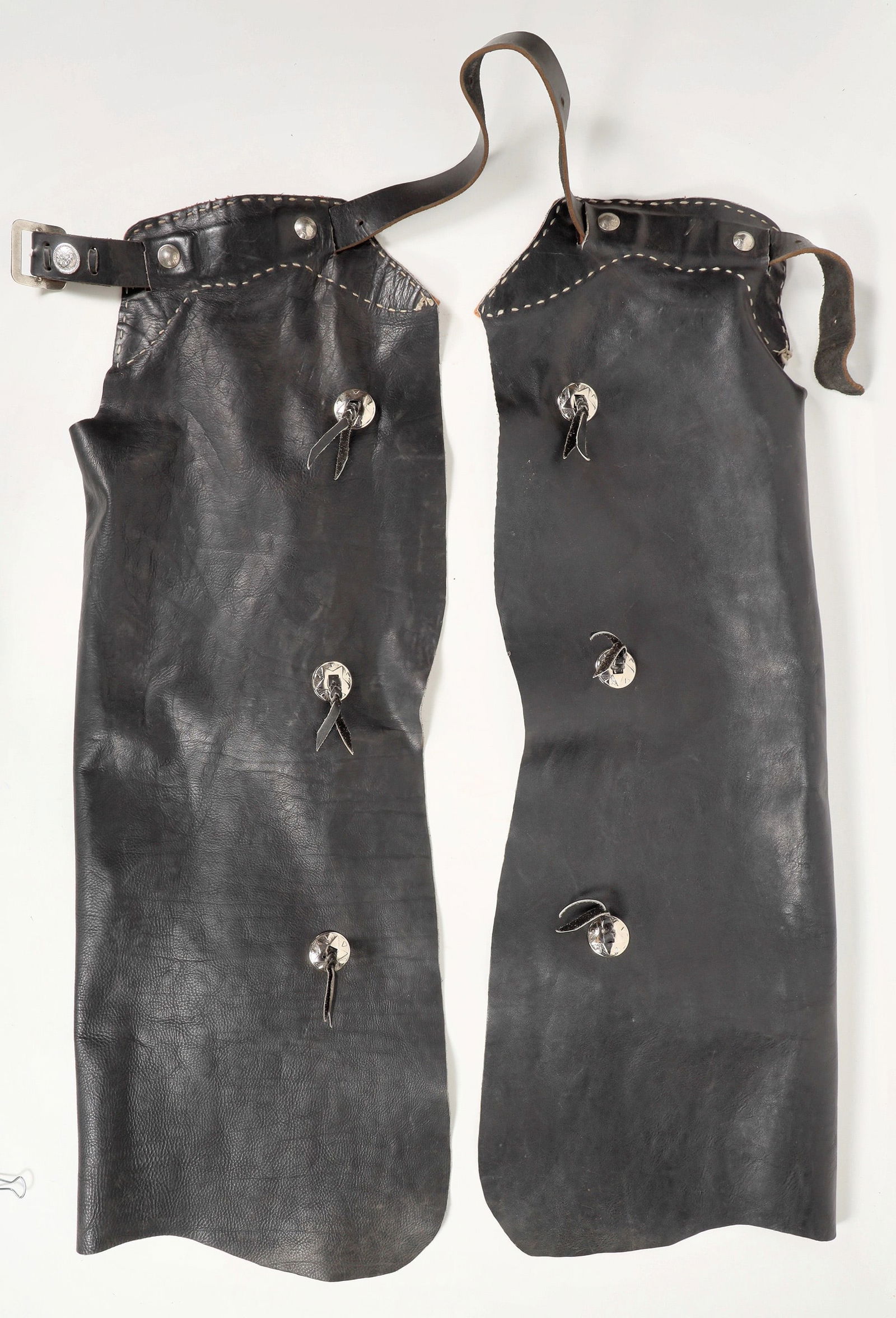 Chaps, Black Leather, Buffalo Nickle Adornments [196879] (1 of 8)