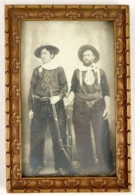 Two Cowboys wearing Chaps and Winchesters Photo Postcard 1900's [194266]