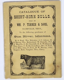 Short Horn Bull Catalog, Turner & Sons, Nashville, 1880 [196654]
