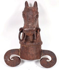 Cast Iron Equestrian Tie Pole Topper  [196563]