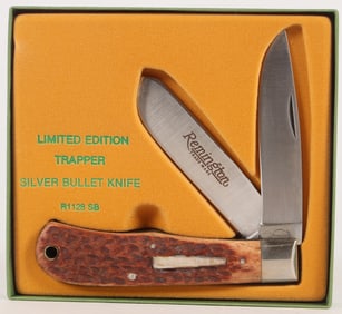 Remington Silver Bullet Knife Model R1128 SB Trapper NIB 1989 [194554]