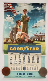 Goodyear Pearl Harbor Day WWII Calendar, c1941-2 [191818]