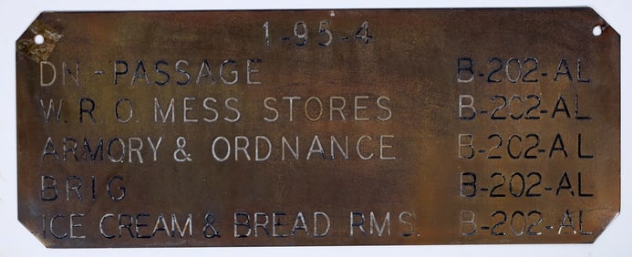Military Brass Plaques Desig. 1-95-4 [196693]