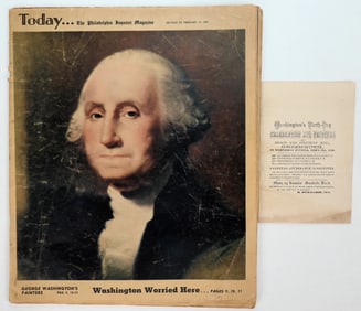 Article On George Washingtons' Home And Portrait Painters. (1957) [195249]
