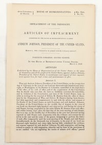 Andrew Johnson Articles of Impeachment 1868 [196638]